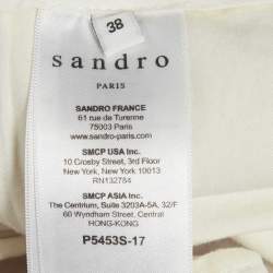 مملوكة مسبقًا Sandro Beige Gabardine Straight Fit Pants M
