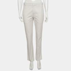 مملوكة مسبقًا Sandro Beige Gabardine Straight Fit Pants M