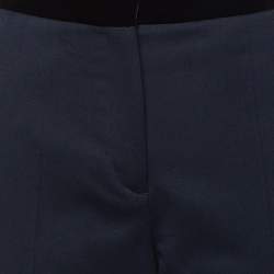 Pre Owned Sandro Navy Blue Wool Blend Tailored Trousers M