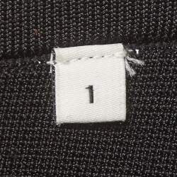Pre Owned Sandro Black Jersey Scalloped Hem Mini Skirt S