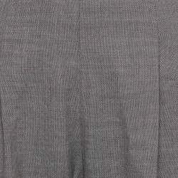 Pre Owned Sandro Grey Wool Blend High Waisted Trousers M