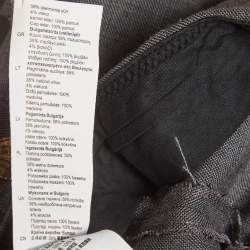 Pre Owned Sandro Grey Wool Blend High Waisted Trousers M