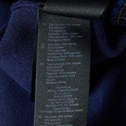 Pre Owned Sandro Navy Blue Denim Mix Short Jacket M