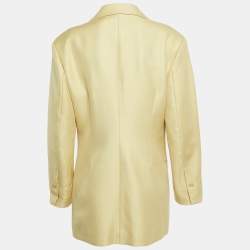 Sandro Gold Single-Button Blazer M
