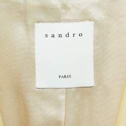 Sandro Gold Single-Button Blazer M