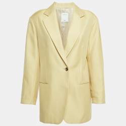 Sandro Gold Single-Button Blazer M