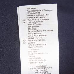 Pre Owned Sandro Navy Blue Lace Embellished Lucianita Mini Dress S