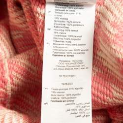 Sandro Pink Houndstooth Knitted Jacket S