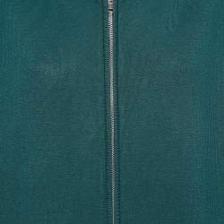 Pre Owned Sandro Green Knit & Denim Oversized Hoodie M