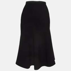 Sandro Black Knit Flared Midi Skirt S