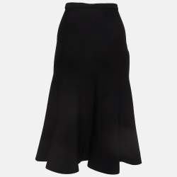 Sandro Black Knit Flared Midi Skirt S