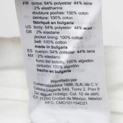 Pre Owned Sandro Brown Wool Blend High-Waist Trousers S