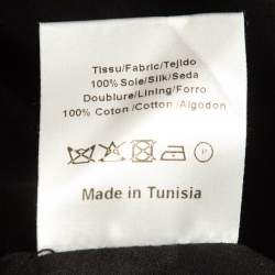 Pre Owned Sandro Black Printed Silk Zip-Up Mini Dress M