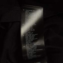 Sandro Black Cotton Knit Crystal Embellished T-Shirt S