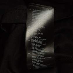 Sandro Black Cotton Knit Crystal Embellished T-Shirt S