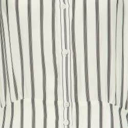 Pre Owned Sandro White Striped Cupro Midi Dress L