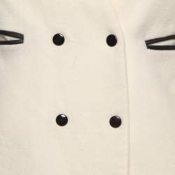 Sandro Cream Wool Double Breasted Blazer M