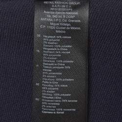 Pre Owned Sandro Navy Blue Aliette Knit Mini Dress S