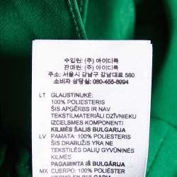 Pre Owned Sandro Green Chiffon Cut-Out Rebella Midi Dress L