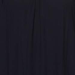 Pre Owned Sandro Black Crepe Lace Trim Shift Dress L