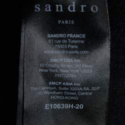 Pre Owned Sandro Black Cotton Lolipop Balloon Sleeve Top M