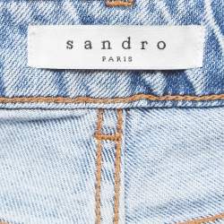Pre Owned Sandro Blue Washed Denim Jeans S Waist 26"