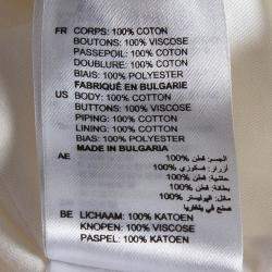 Pre Owned Sandro White Floral Lace Buttoned Front Mini Dress M