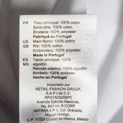 Sandro White Cotton Hope Embroidered Crew Neck T-Shirt S