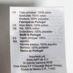 Pre Owned Sandro White Sun Print Cotton Crew Neck T-Shirt M