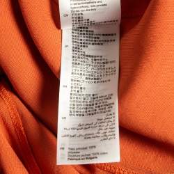 Pre Owned Sandro Orange Stretch Knit Belted Joody Mini Dress M