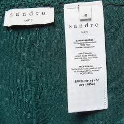 Sandro Green Chevron Patterned Knit Shorts S