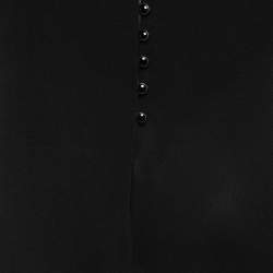 Pre Owned Sandro Black Silk Lace Trim Top S