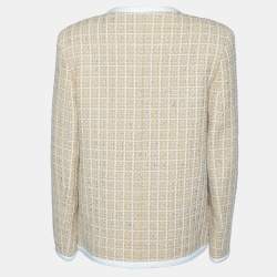 Sandro Yellow Ochre Cotton Blend Tweed Mielle Jacket S