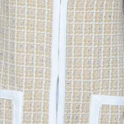 Sandro Yellow Ochre Cotton Blend Tweed Mielle Jacket S