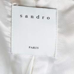 Sandro Yellow Ochre Cotton Blend Tweed Mielle Jacket S