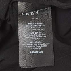 Pre Owned Sandro Black Star Lace Mini Dress M