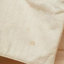 Pre Owned Sandro Off White Embroidered Canvas Shopper Tote