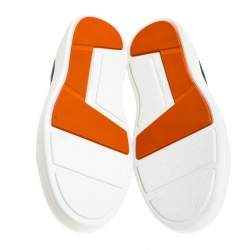 Pre Owned حذاء رياضي سانتوني منخفض من أعلى أربطة ورباط مطاطي وجلد أزرق داكن مقاس 39