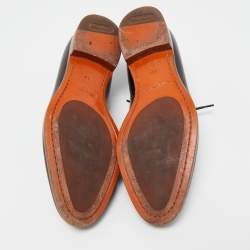 Santoni Brown Leather Lace Up Oxfords Size 39