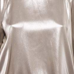Sara Battaglia Metallic Lamé Full Sleeve Top M