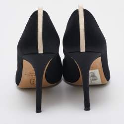 Pre Owned SJP Sarah Jessica Parker Black Satin Tempest Pumps Size 37.5