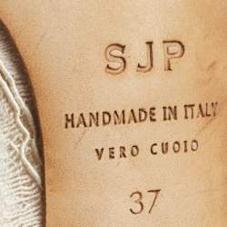 Pre Owned SJP Sarah Jessica Parker White Lace and Mesh Pumps Size 37