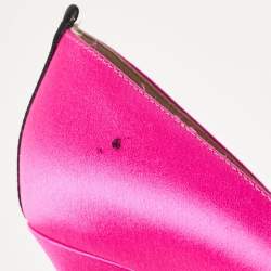 Pre Owned SJP Sarah Jessica Parker Pink Satin Crystal Embellished Pumps Size 37