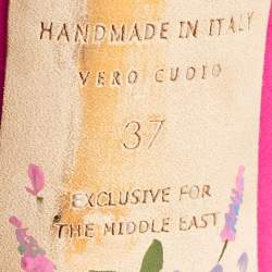 Pre Owned SJP Sarah Jessica Parker Pink Satin Crystal Embellished Pumps Size 37