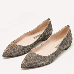 SJP Sarah Jessica Parker Gold Glitter Ballet Flats Size 37