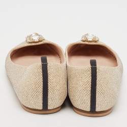 SJP Sarah Jessica Parker Gold Glitter Ballet Flats Size 37