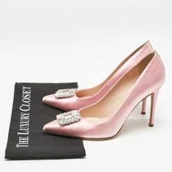 SJP Sarah Jessica Parker Pink Satin The LJ Recital Pumps Size 39