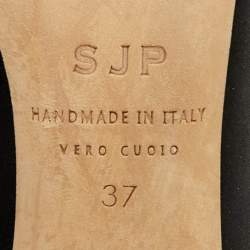 Pre Owned SJP Sarah Jessica Parker Black Satin Crystal Embellished Pumps Size 37