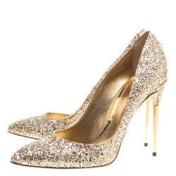Sebastian Metallic Gold Glitter Pumps Size 40.5