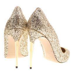 Sebastian Metallic Gold Glitter Pumps Size 40.5